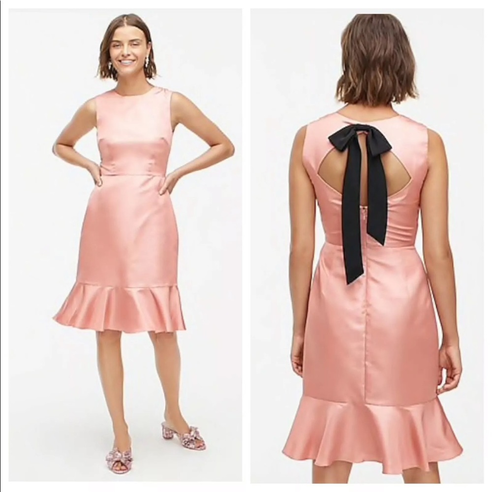 J. Crew Ruffle Hem Sheath Dress in Vintage Blush